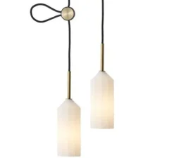Suspension double, Pliverre, blanc, Ø8,5cm, H30cm - Le Klint