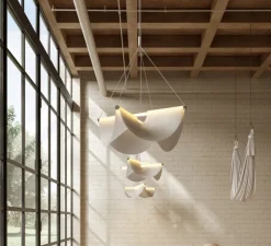 Suspension, Drape Light 78, blanc, LED, dim, 2740K, 2150 lm, Ø78cm, H91cm - Moooi