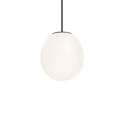 Suspension, Dro 2.0, globe blanc, structure noire, Ø19,5cm, H20,5cm - Wever&Ducré