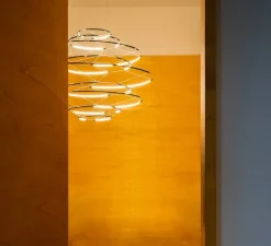 Suspension*Nemo Lighting Suspension, Drop 9, , LED, dim, 1-10V, 2700K, 8700 lm, Ø110cm, H66cm - noir mat
