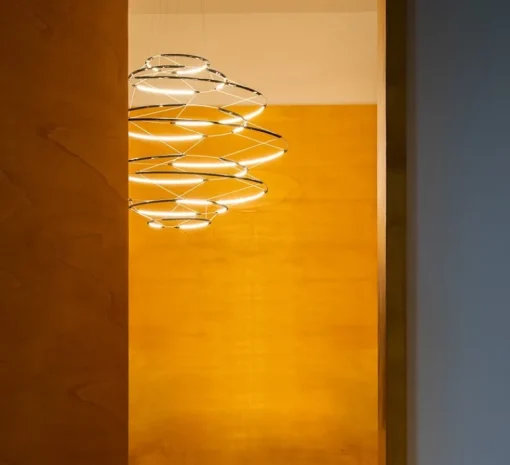 Suspension*Nemo Lighting Suspension, Drop 9, , LED, dim, 1-10V, 2700K, 8700 lm, Ø110cm, H66cm - noir mat