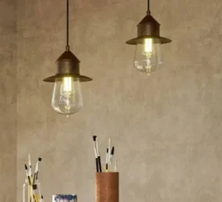 Suspension, Drop 270.13.ORT, cuivre et laiton, IP55, Ø21cm, H30,1cm - Il Fanale