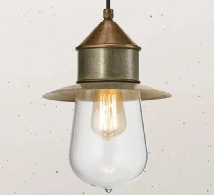 Suspension, Drop 270.13.ORT, cuivre et laiton, IP55, Ø21cm, H30,1cm - Il Fanale