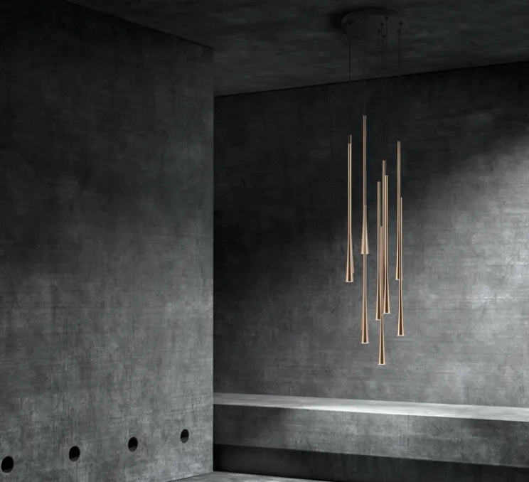 Suspension, Drop S1, rose gold, LED, 2700K, 200lm, Ø7cm, H60cm - Light Point