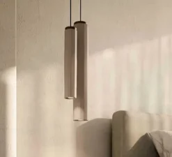 Suspension, Dune 299.02.OSC, laiton bruni et céramique, Ø10cm, H51,5cm-Il Fanale