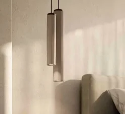 Suspension*Il Fanale Suspension, Dune 299.01.OSC, , Ø8cm, H41,5cm- laiton bruni et céramique