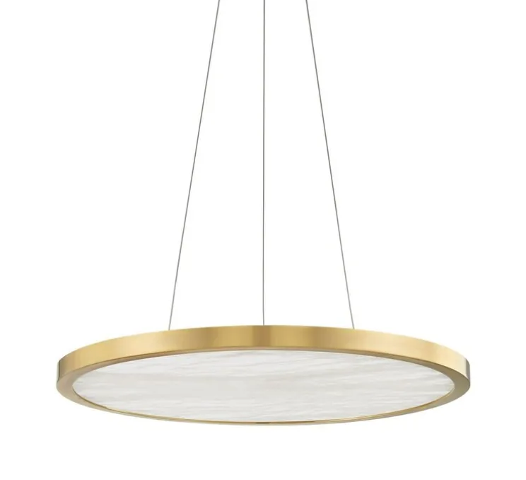 Suspension, Eastport, laiton, LED, dim, 2700K, 950 lm, Ø61cm, H5cm - Hudson Valley Lighting