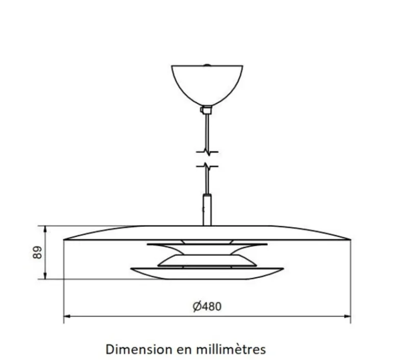 Suspension*Belid Suspension, Eclipse, , Ø48cm, H8,9cm - blanc