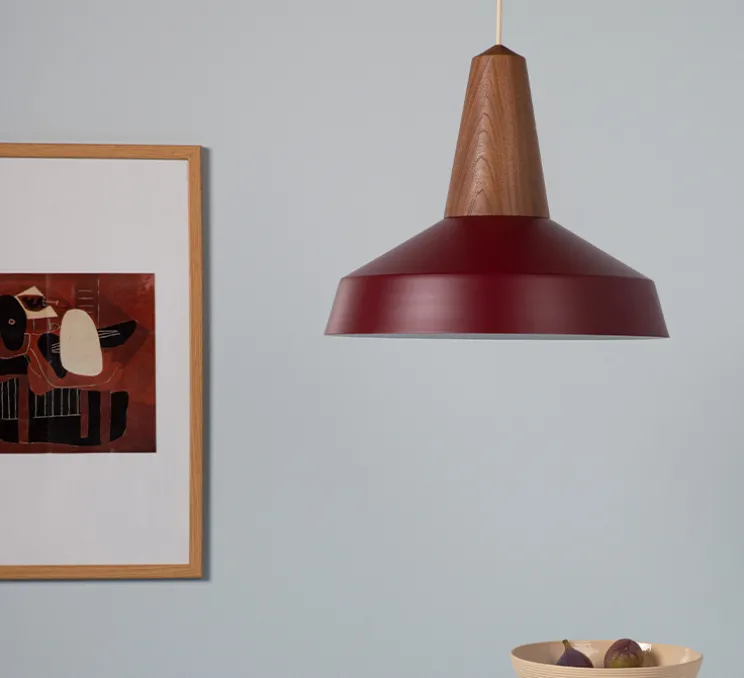 Suspension, Eikon Circus, noyer et burgundy, Ø40cm, H35cm - Schneid