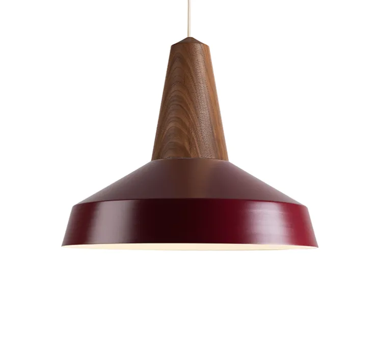 Suspension, Eikon Circus, noyer et burgundy, Ø40cm, H35cm - Schneid