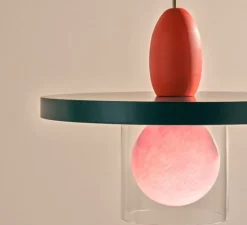 Suspension*Sphaer Suspension, Eirene, , Ø54cm, H43,5cm - bleu pétrole, orange, rose