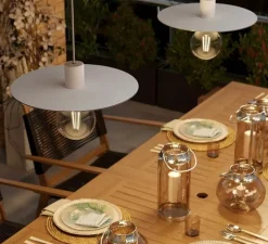 Suspension*Creative Cables Suspension, Eiva Elegant, , IP65, Ø40cm, H7,5cm - blanc