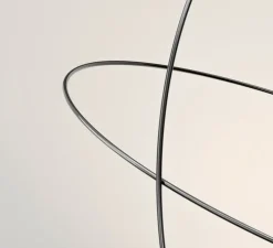 Suspension, Elara medium, noir brillant, LED, 3000K, 845 lm, Ø60cm, H63,7cm - Lodes