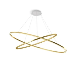 Suspension*Nemo Lighting Suspension, Ellisse pendant double, , LED, 2700k, 4675lm, Ø135cm, H70cm - or