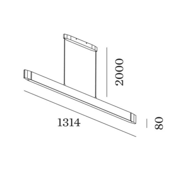 Suspension, Ello 13.0, blanc, LED, dim, 3000K, 1110 lm, L131,4cm, H8cm - Wever&Ducré