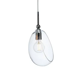 Suspension, Embrace M, argent brillant, transparent, Ø18cm, H35cm - Ebb and Flow