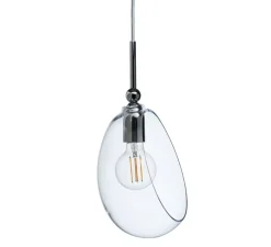 Suspension, Embrace M, argent brillant, transparent, Ø18cm, H35cm - Ebb and Flow