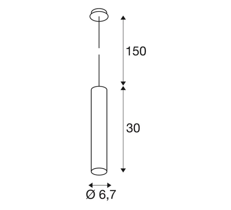 Suspension*SLV Suspension, Enola B, , Ø6,7cm, H30cm - Doré