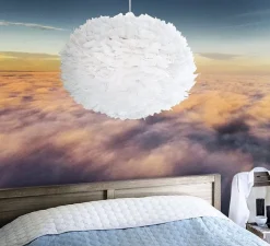 Suspension*Umage Suspension, Eos XL, , plumes d'oie, Ø75cm, H45cm - blanc