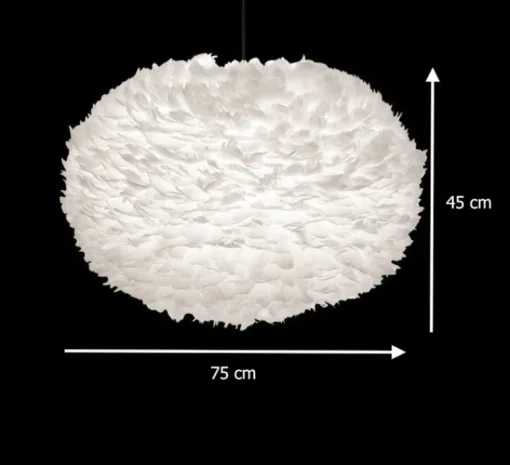 Suspension*Umage Suspension, Eos XL, , plumes d'oie, Ø75cm, H45cm - blanc
