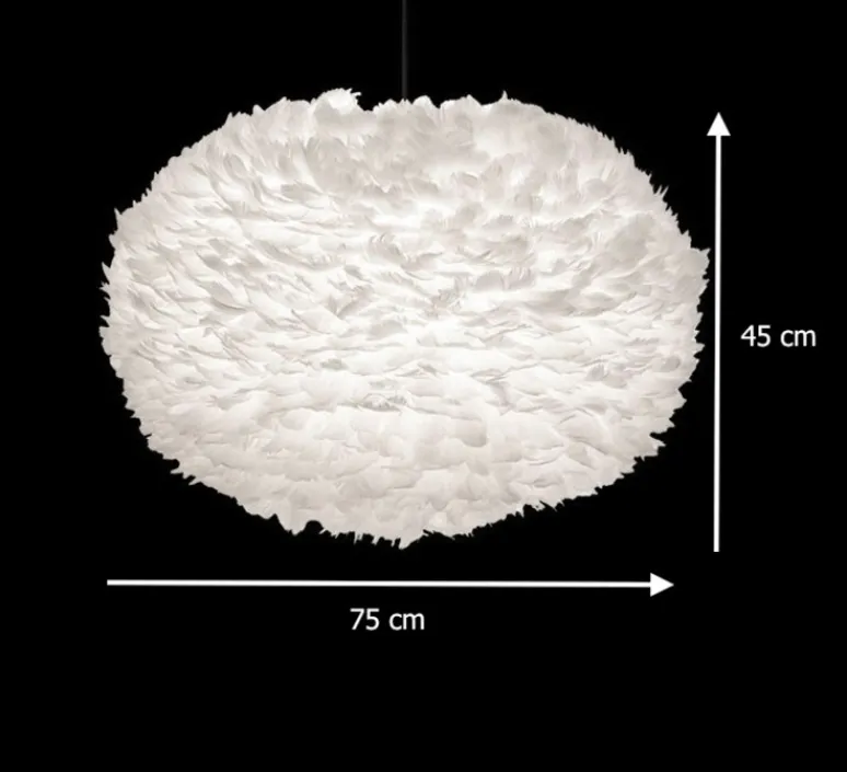 Suspension*Umage Suspension, Eos XL, , plumes d'oie, Ø75cm, H45cm - blanc