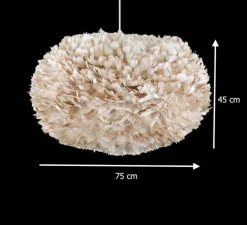 Suspension, Eos XL, plumes d'oie, marron, Ø75cm, H45cm - Umage