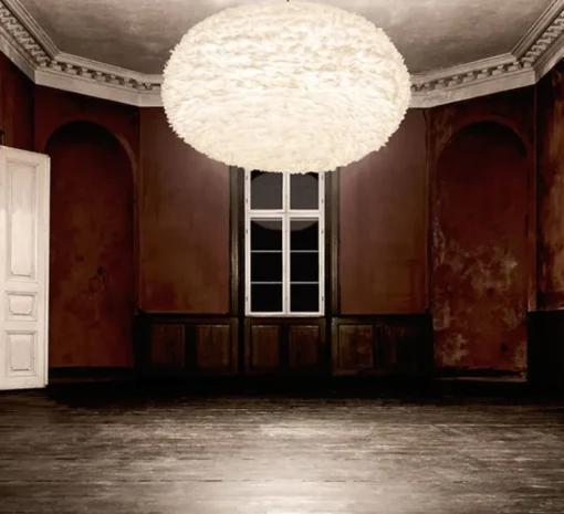 Suspension*Umage Suspension, Eos XXL, plumes, , H70cm, Ø110cm - blanc