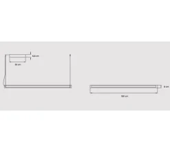 Suspension*LZF Suspension, Estela, , LED, 3000K, 2400lm, L150cm, H6cm - bois naturel de cerisier
