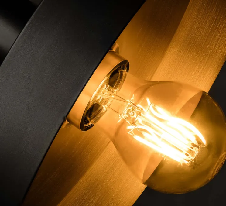 Suspension et lampadaire, Whizz, noir et or, Ø10cm, H420cm - Faro