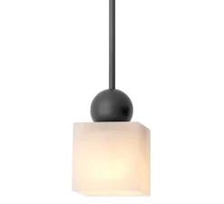 Suspension, Etruscan Square, albâtre, bronze, Ø12cm, H24cm - Eichholtz