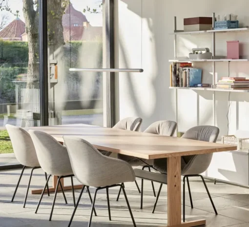 Suspension, Factor Linear directional 1500, Gris clair, LED, dim, 3500K, 3600 lm, L152cm, H3,5cm - HAY