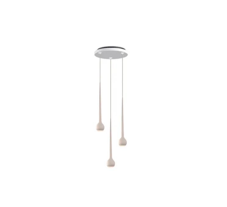 Suspension, Falling Sun Chandelier Three, blanc sable, LED, dim, 2700K, 850 lm, Ø24cm, H45cm - GRAU