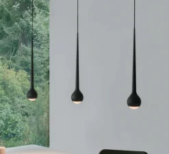 Suspension, Falling Sun In - Sunset Dimming Sun, noir, LED, dim, 2700K, 850 lm, Ø8cm, H45cm - Grau