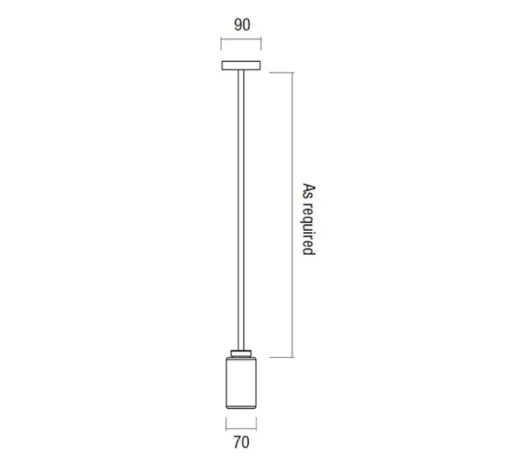 Suspension, Farol, blanc, noir, LED, L7cm, H70cm - Bert Frank