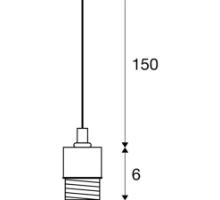 Suspension*SLV Suspension, Fenda, , Ø6cm, H8,5cm - chrome