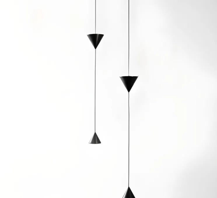 Suspension, Filomena, noir, LED, dim, 3000K, 2728 lm, Ø11cm, H107cm - Karman