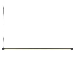 Suspension, Fine, noir, LED, dim, 2700K, 1200 lm, L120cm, H1,8cm - Muuto