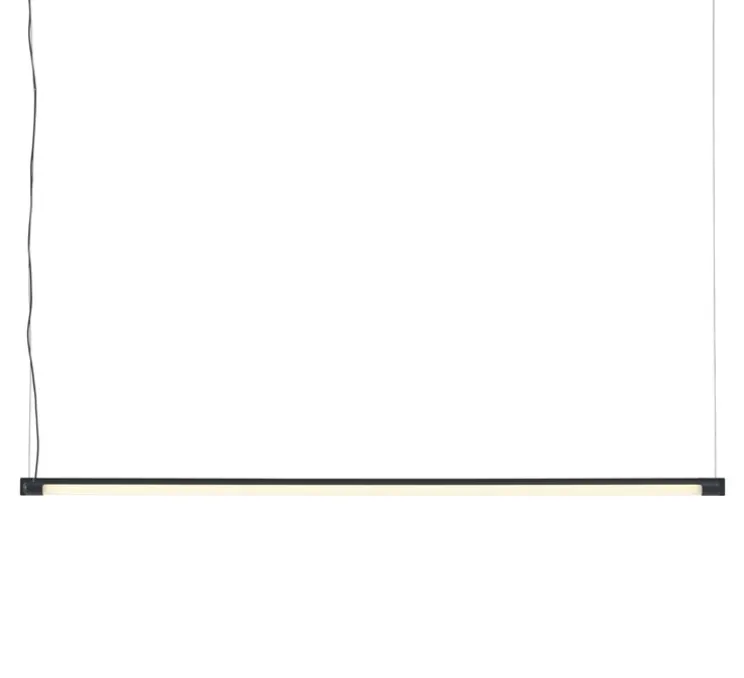 Suspension, Fine, noir, LED, dim, 2700K, 1200 lm, L120cm, H1,8cm - Muuto