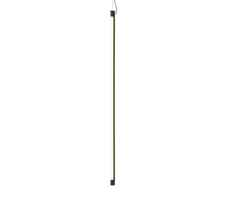 Suspension, Fine, noir, LED, dim, 2700K, 1200 lm, L120cm, H1,8cm - Muuto