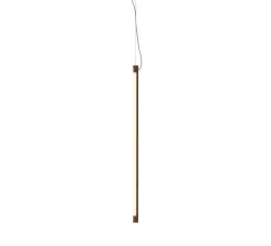 Suspension, Fine, rouge foncé, LED, dim, 2700K, 950 lm, L90cm, H1,8cm - Muuto
