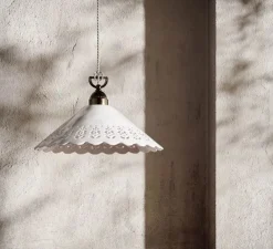 Suspension*Il Fanale Suspension, Fior Di Pizzo 08, , Ø30cm, H20cm - blanc, laiton brut