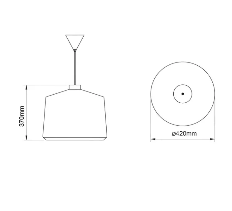 Suspension, Flame Bold XL, terra, câble blanc, IP44, LED, dim, 2700K, 800 lm, Ø42cm, H37cm - Pott