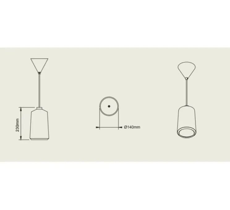 Suspension, Flame Tall, rouge mat, câble blanc, IP44, LED, dim, 2700K, 800 lm, Ø14cm, H23cm - Pott