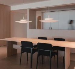 Suspension, Flamingo 1540, blanc, LED dimmable, 1-10V, 2700K, 694lm, Ø70cm, H75cm - Vibia