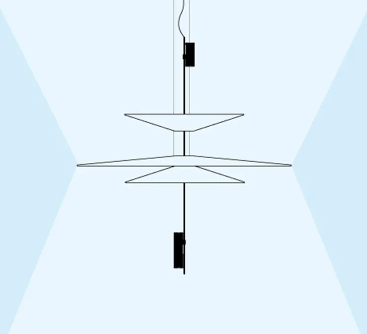 Suspension, Flamingo 1530, blanc et graphite RAL 7016, LED, 2700K, 2083lm, Ø90cm, H100cm - Vibia