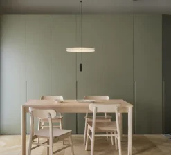 Suspension, Flamingo mini 1575, blanc et noir, LED, dim, 2700K, 726 lm, Ø45cm, H93cm - Vibia