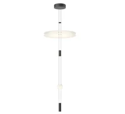 Suspension*Vibia Suspension, Flamingo mini 1590, , LED, dim, 2700K, 1152 lm, Ø45cm, H125cm - blanc et noir