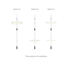 Suspension*Vibia Suspension, Flamingo mini 1590, , LED, dim, 2700K, 1152 lm, Ø45cm, H125cm - blanc et noir