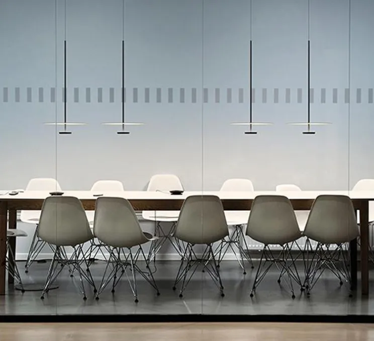 Suspension, Flat 5935, gris, LED, 2700K, 1740lm, Ø40cm, H80cm - Vibia