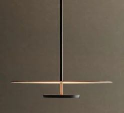 Suspension, Flat 5940, terracotta, LED, dim, 2700K, 1740 lm, Ø55cm, H80cm - Vibia